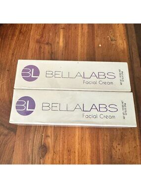 Two BellaLabs Facial Cream 1.2 Fl Oz Anti-Aging Formula Sealed Expired